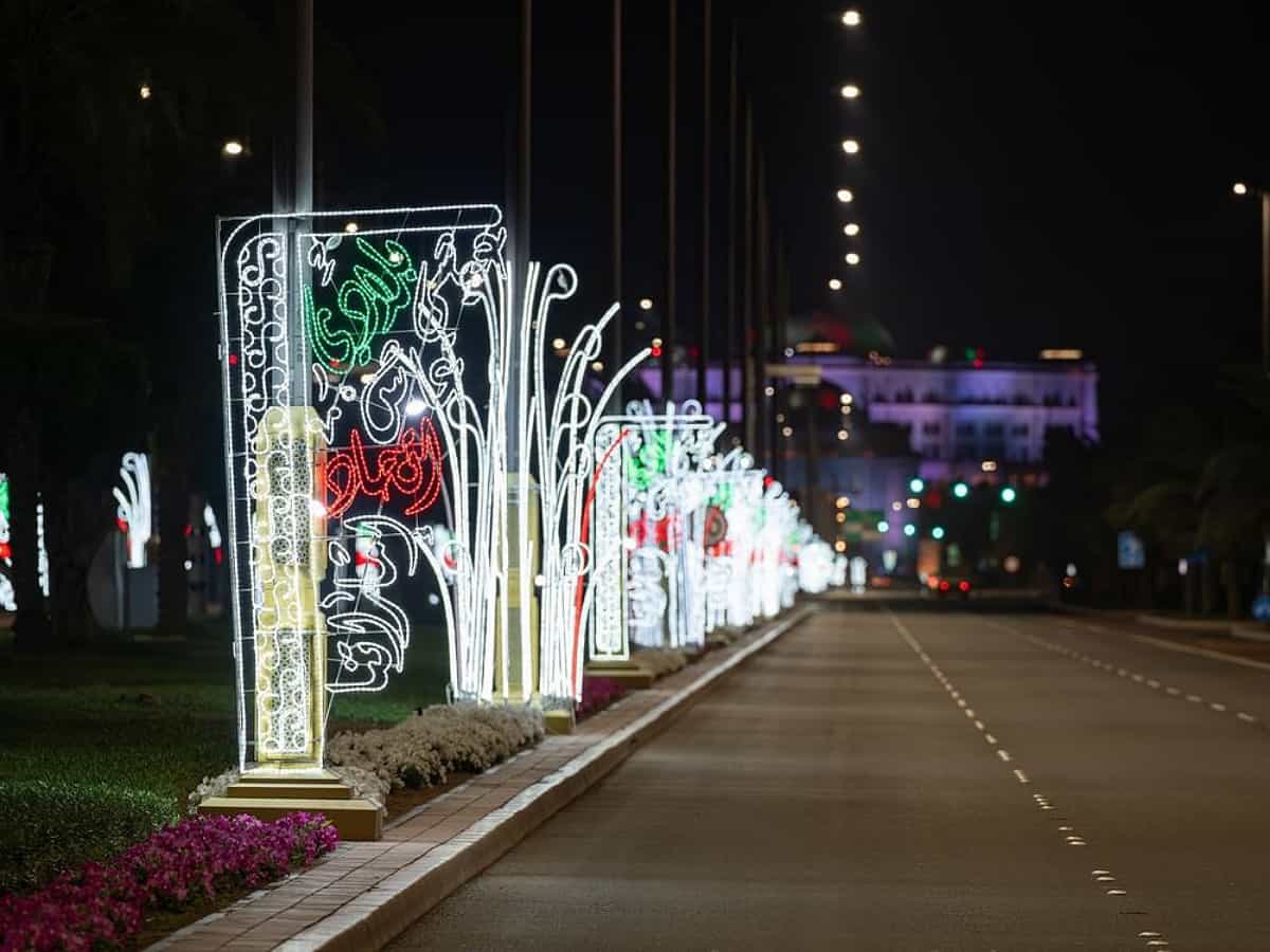 Abu Dhabi shines with 4,800 geometric shapes for 52nd National Day