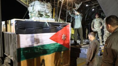 Jordan airdrops humanitarian aid to field hospital in Gaza Strip