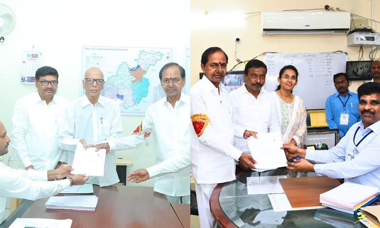 Telangana polls: CM KCR files nomination from Gajwel, Kamareddy