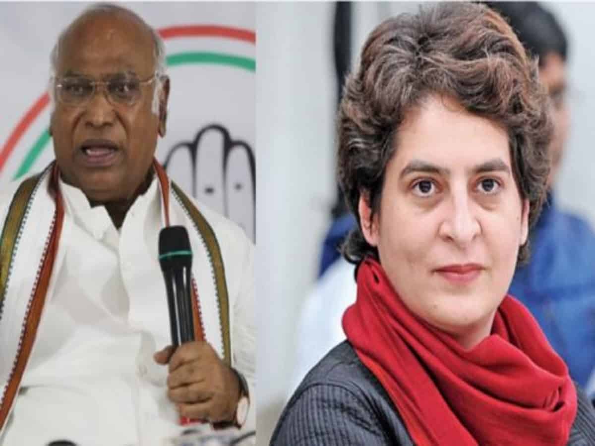 Telangana polls: Kharge and Priyanka to address 4 rallies today