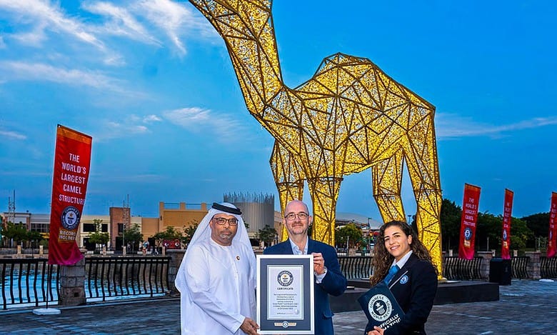 Dubai is now home to the world's largest LED illuminated camel