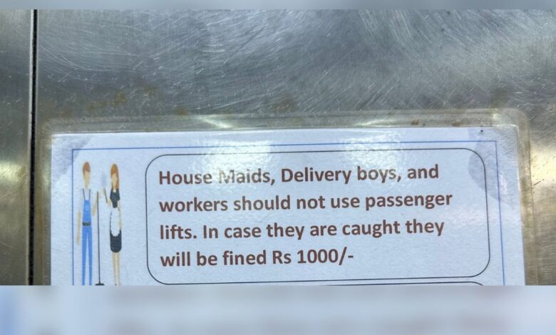Maids and delivery agents denied lift access in Hyderabad society
