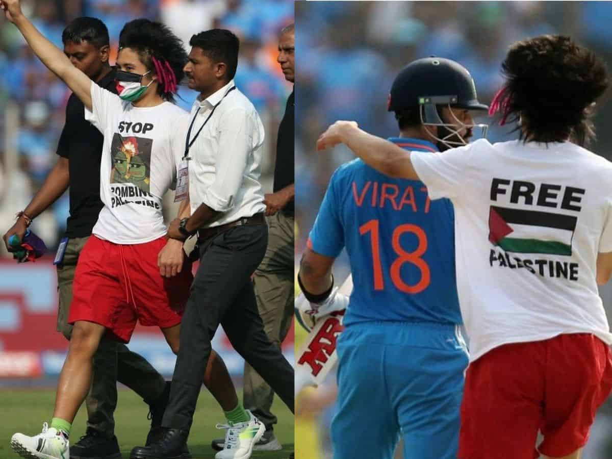 Pro-Palestine fan breaches security to reach Kohli in WC; detained