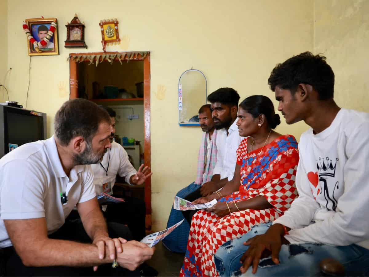 Video: Rahul's interaction with Telangana family hit by farmer suicide goes viral