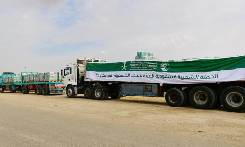 Saudi Arabia's first aid convoys arrive in Gaza