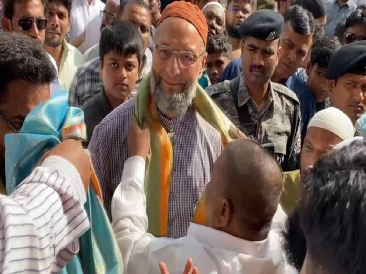 Telangana polls: Asaduddin Owaisi starts door-to-door campaign in Hyderabad