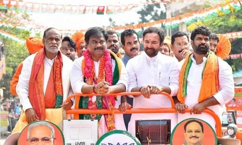 Telangana polls: BJP's Poosa Raju files nomination from Musheerabad
