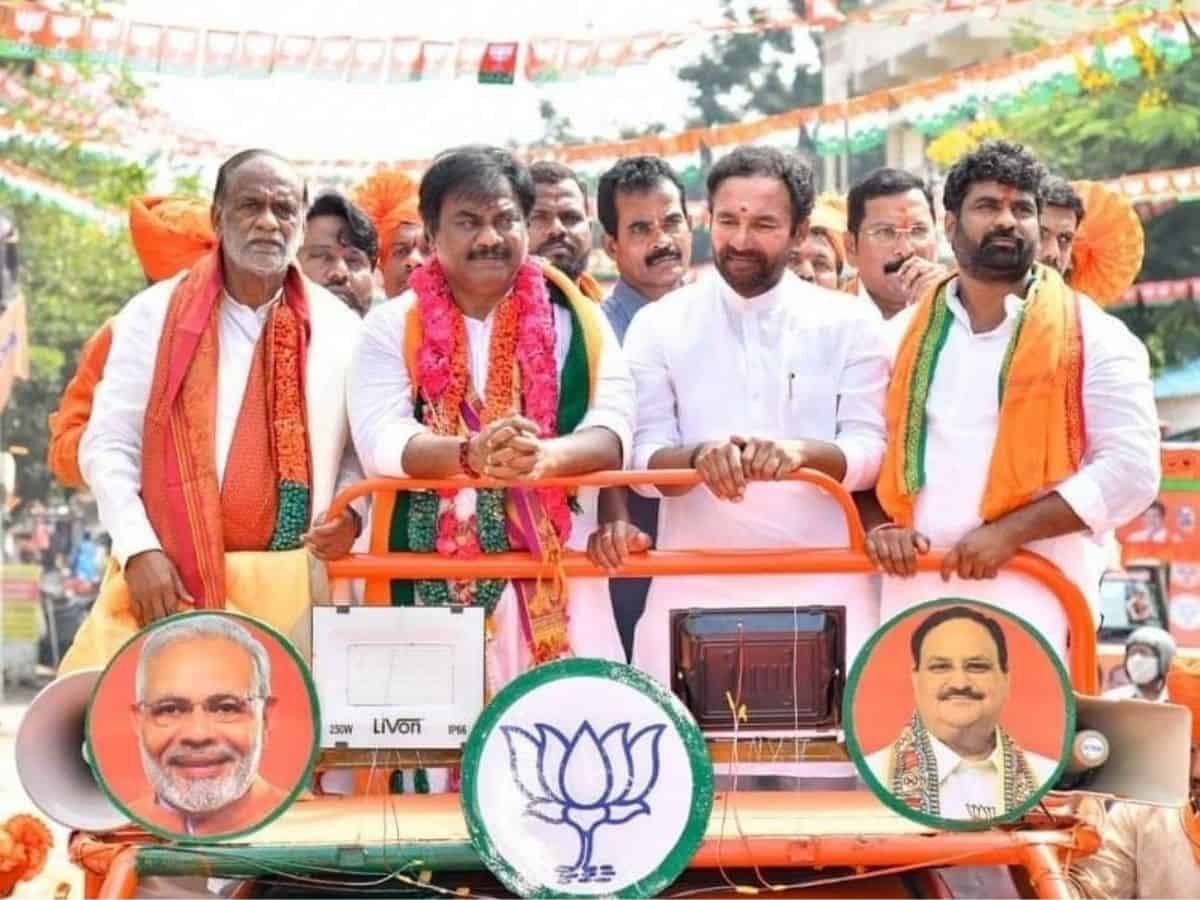 Telangana polls: BJP's Poosa Raju files nomination from Musheerabad