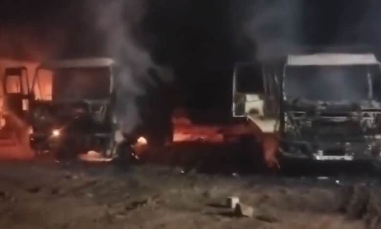 Chhattisgarh: Naxalites torch 14 machinery in Dantewada, no casualties
