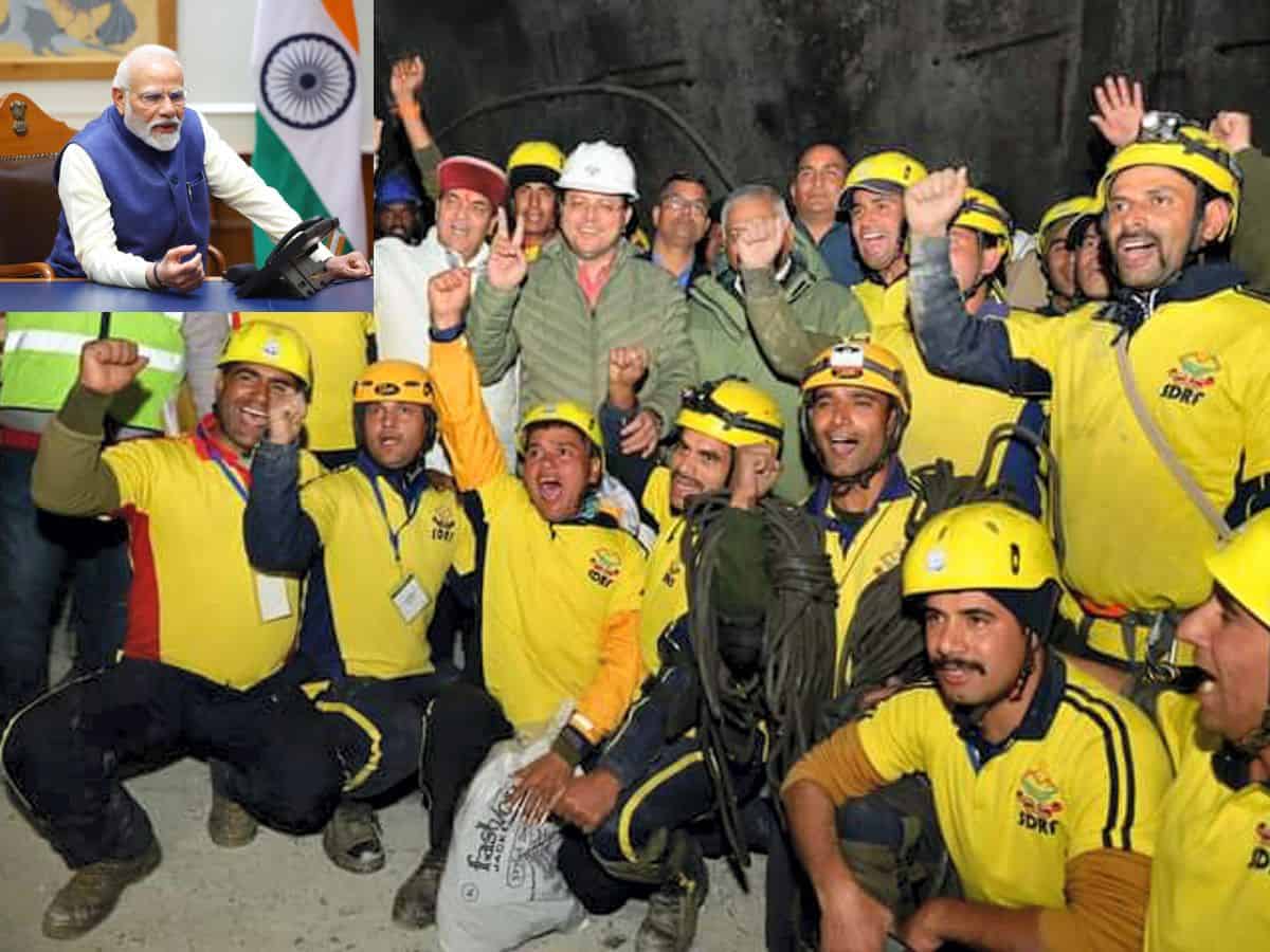 Uttarakhand tunnel: PM Modi interacts with workers; lauds rescue operation