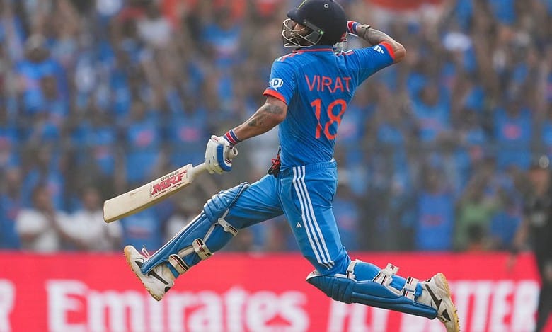 India sets monumental total against Kiwis after Kohli's world record century