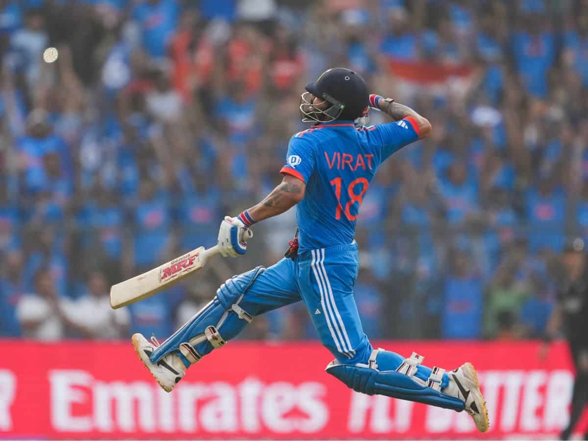 India sets monumental total against Kiwis after Kohli's world record century