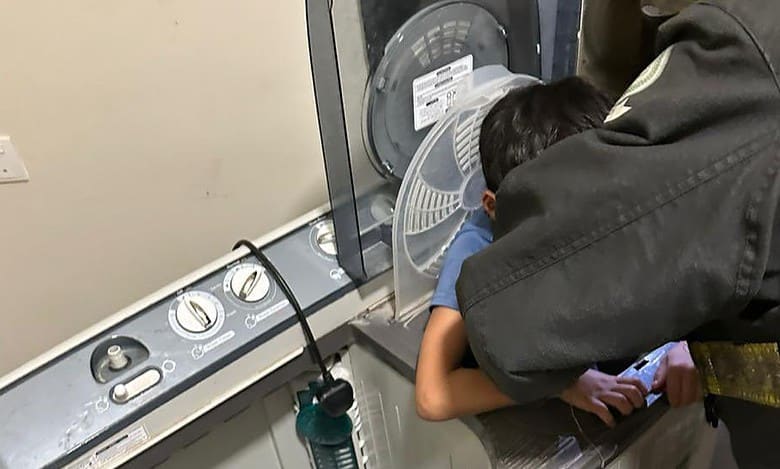 Saudi: Boy rescued from washing machine after getting stuck