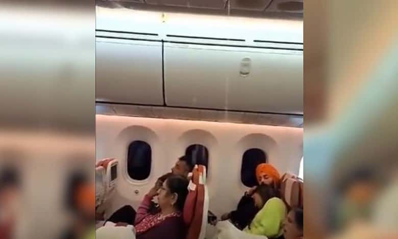 Watch: Water drips from overhead bins in Air India flight; passengers stunned
