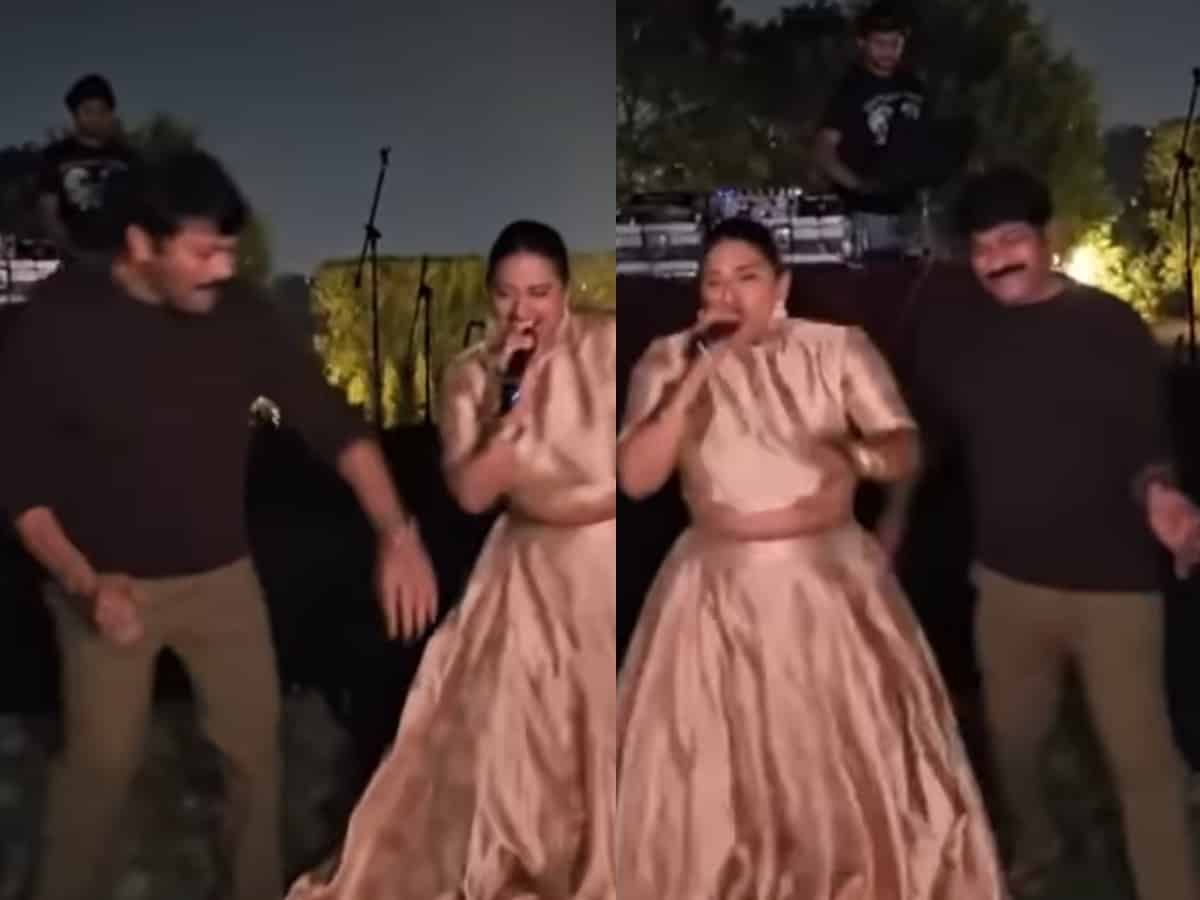 Chiranjeevi dances to SRK’s song at Diwali party in Hyderabad