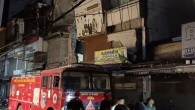 Fire at Laad Bazaar in Hyderabad