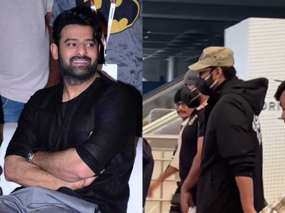 Prabhas spotted at Hyderabad airport after surgery - Watch