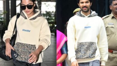 Lovebirds Rashmika, Vijay wear same hoodie on elections day
