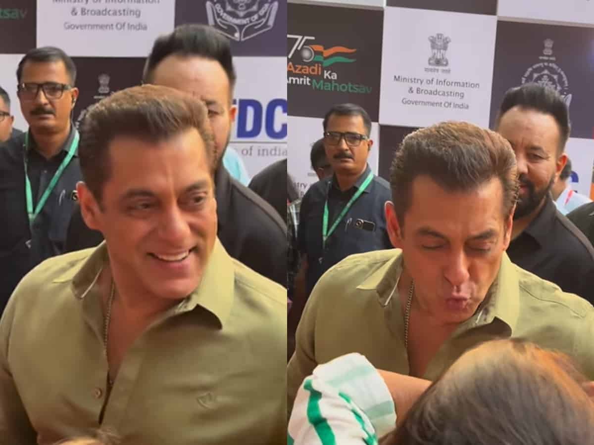 Video of Salman Khan 'kissing' a journalist goes viral - Watch