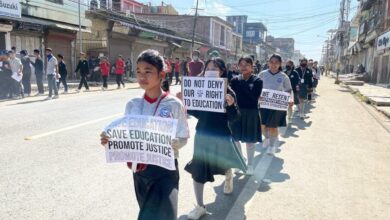 tribal students' protest rally in Manipur