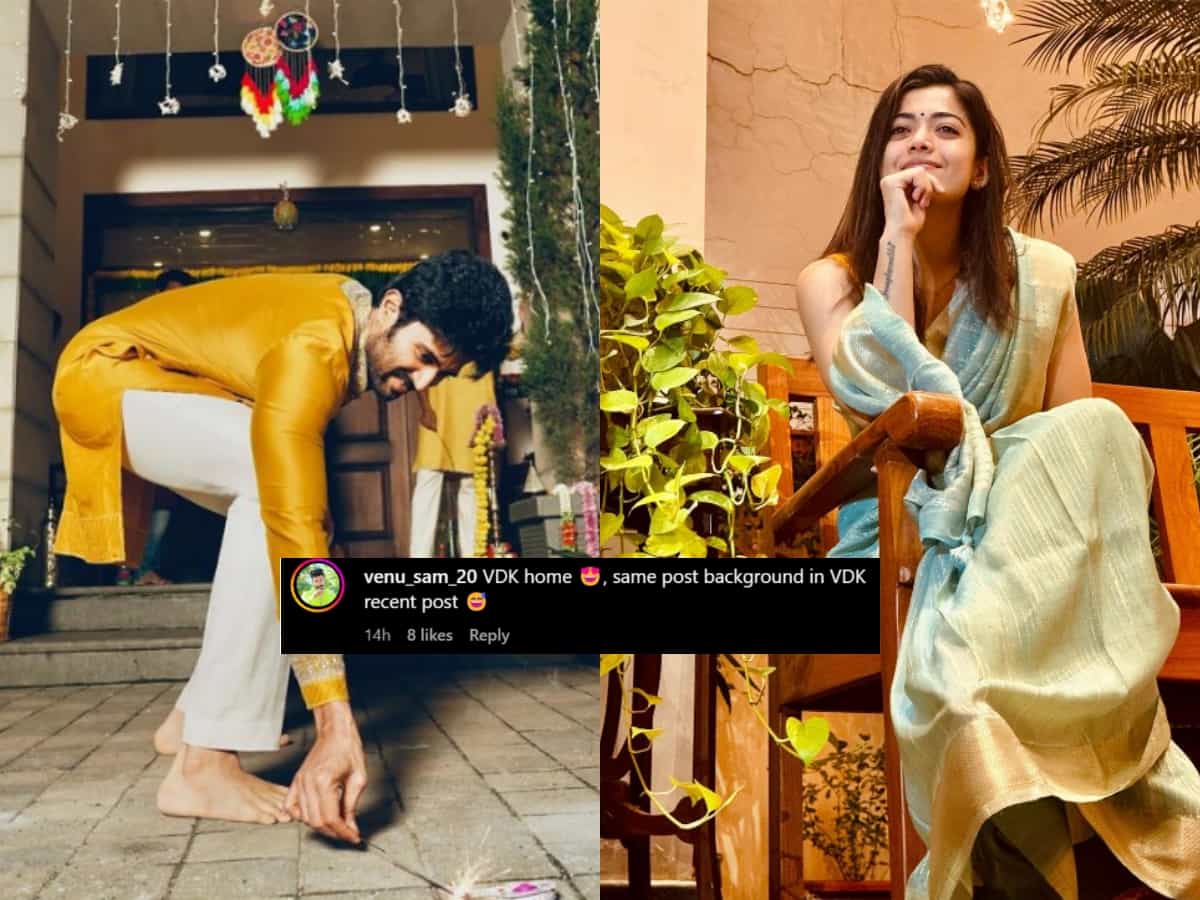 Rashmika at Vijay Deverakonda’s Hyd home on Diwali - Photos