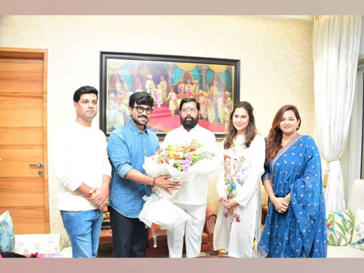 Ram Charan meets Maharashtra CM Eknath Shinde