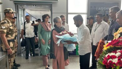 Sonia, Rahul, Priyanka reach Hyderabad for Revanth Reddy’s swearing-in