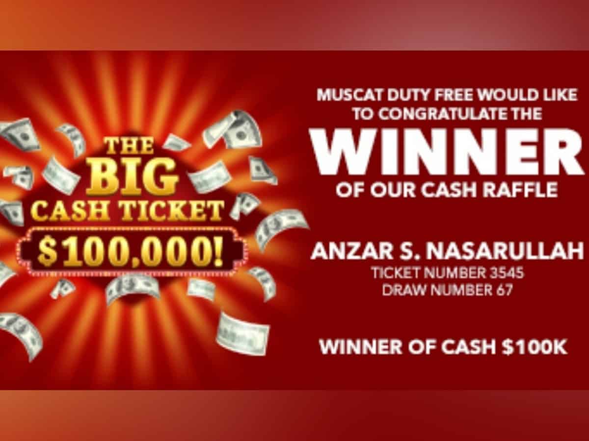Oman: Indian expat wins Rs 83 lakh in Muscat Duty Free raffle