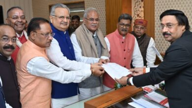 Chhattisgarh: Ex-CM Raman Singh files nomination for assembly speaker's post