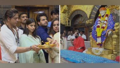 SRK performs pooja at Sai Baba temple in Shirdi with daughter Suhana
