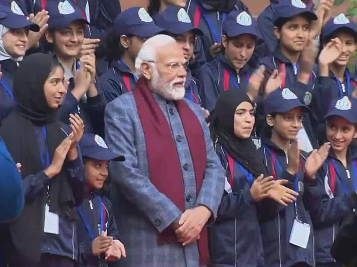 PM Modi interacts with 250 students from Jammu and Kashmir