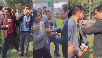 Watch: Reporters fight over smoke canister at Parliament security breach