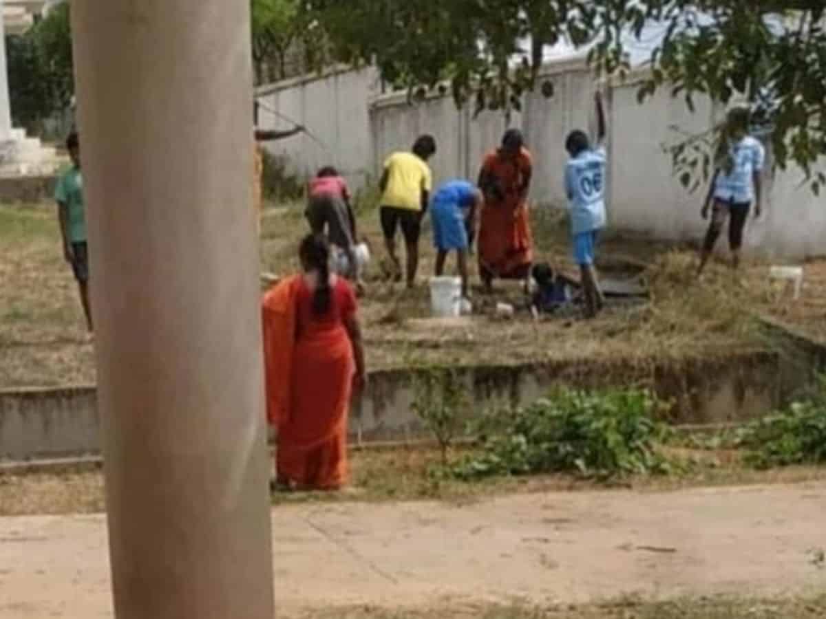 Karnataka: Dalit students forced to clean septic tank, Principal arrested