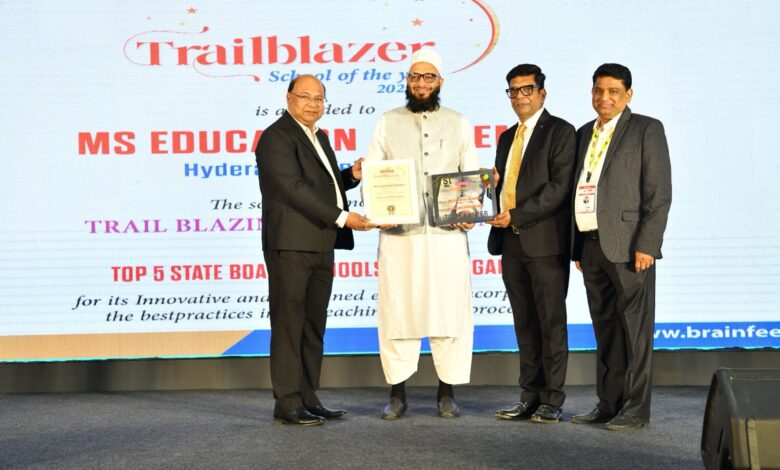 Hyderabad: MS Creative School bags Brainfeed Trailblazer award