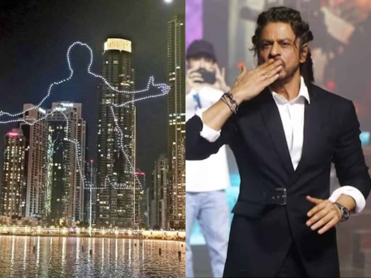 Stunning drone show lights up Dubai with SRK's signature pose