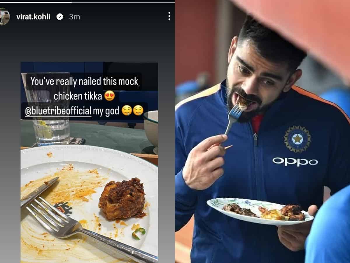 Vegetarian Virat Kohli eats 'Chicken Tikka'. There's a twist!