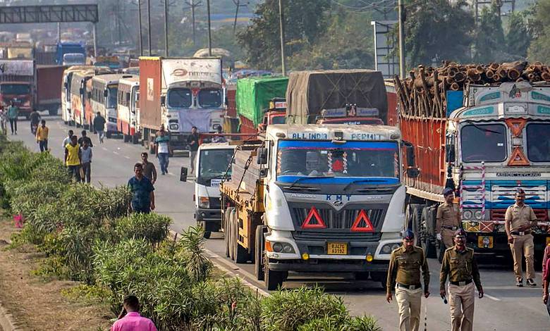 Photos: Truck drivers’ strike in India