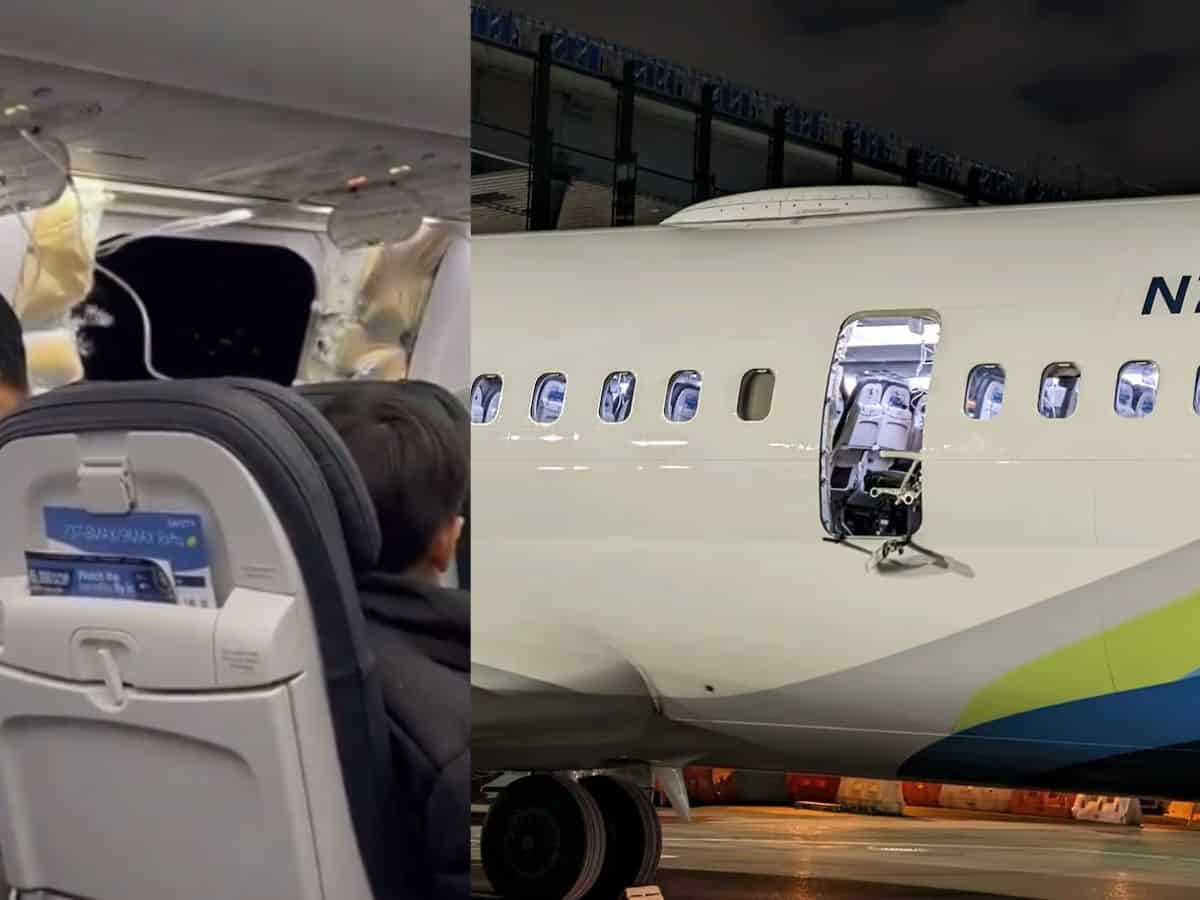 Boeing aircraft door blows away right after take-off