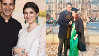 Akshay Kumar congratulates Twinkle as she graduates with Master's degree