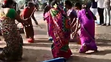 Video: Telangana woman collapses due to cardiac arrest amid dandiya performance