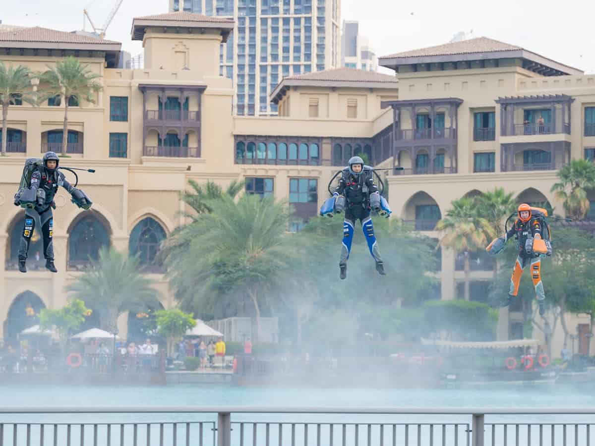 Watch: World'st first jet suit race to take off in Dubai