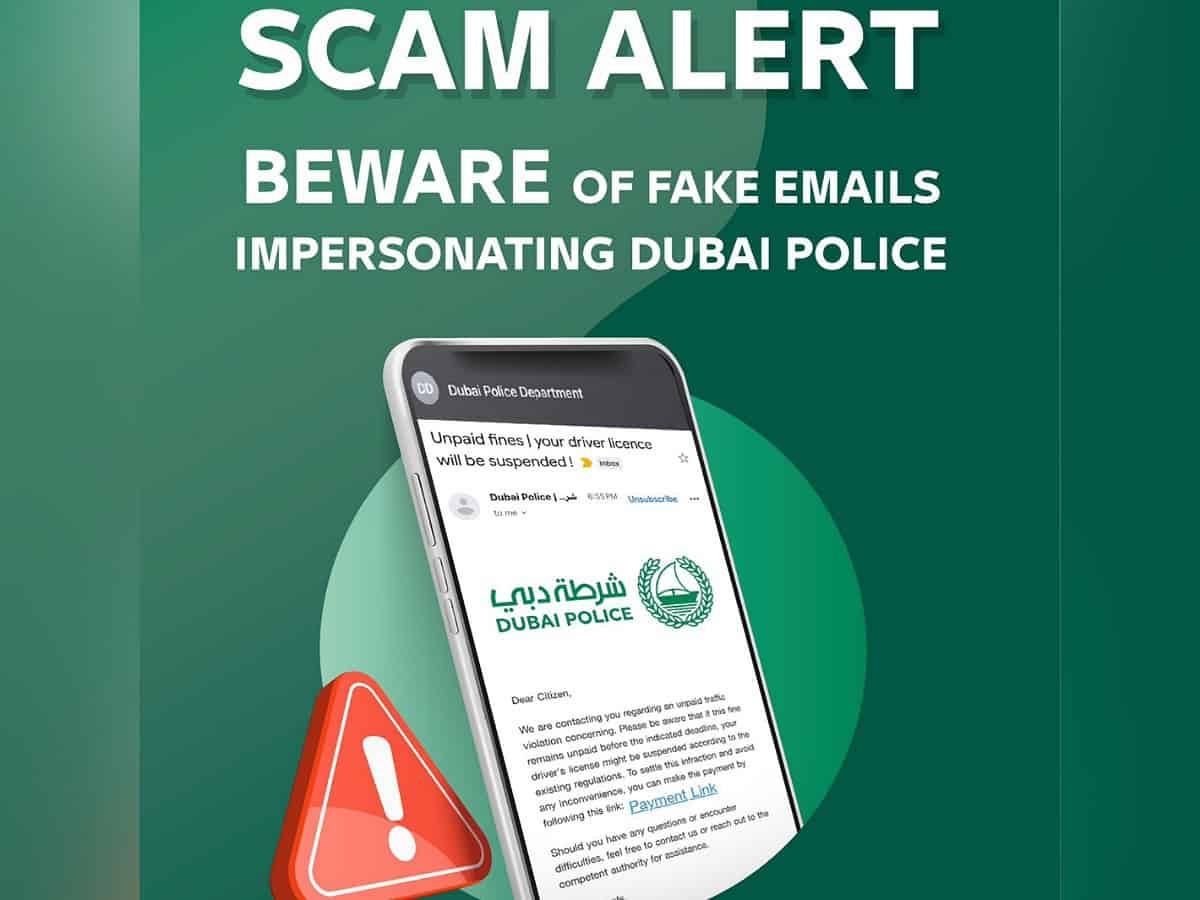 Scam alert: Dubai police warn of fake calls, emails asking to pay traffic fines