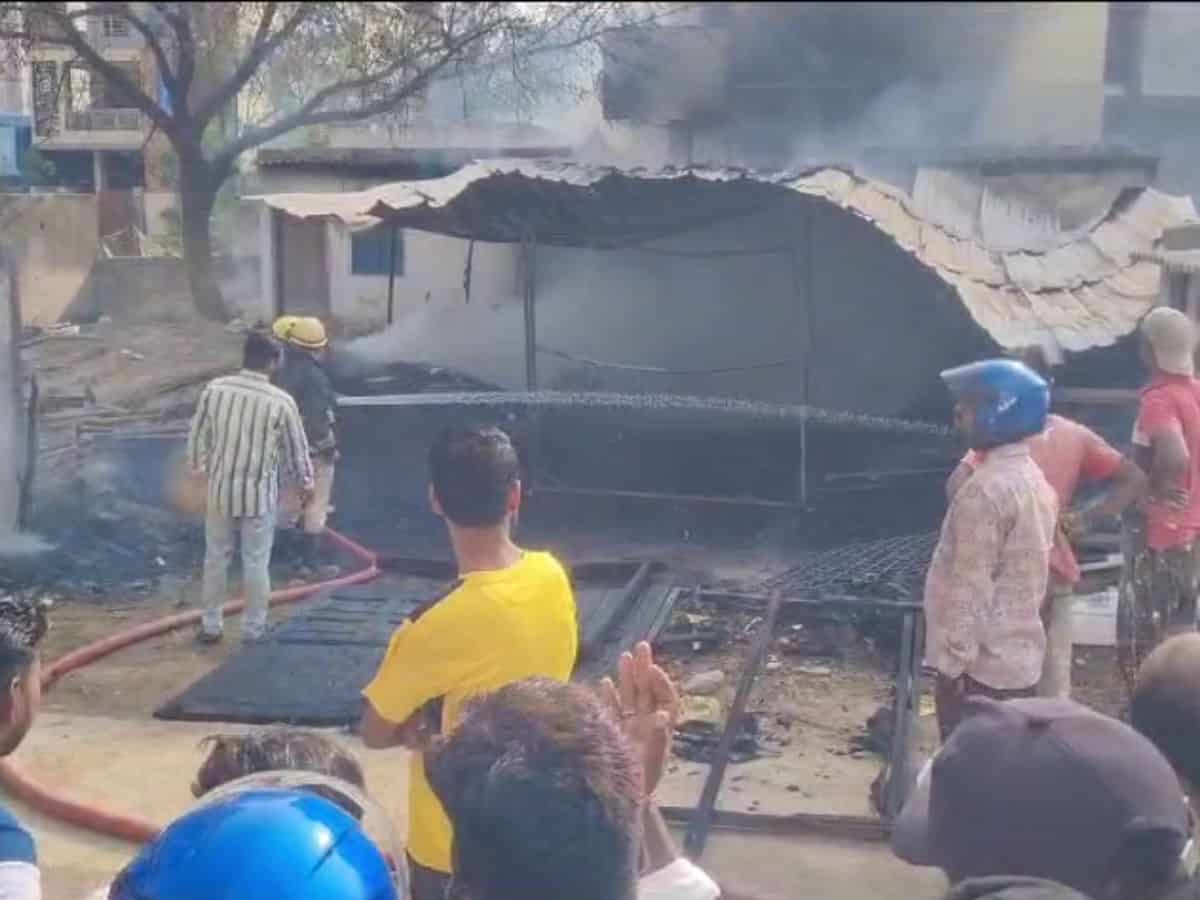 Hyderabad: Fire breaks at under-construction building in Gajularamaram