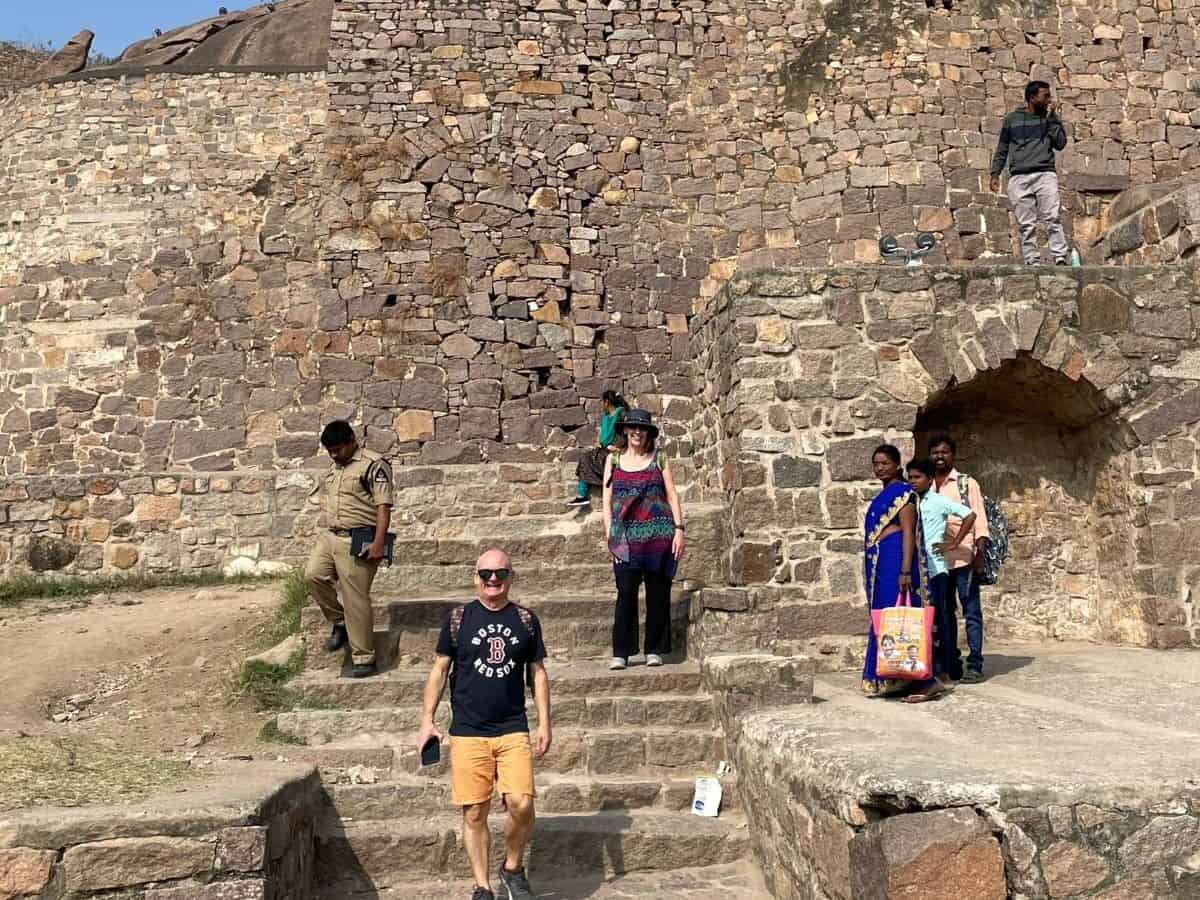 Hyderabad: British deputy high commissioner visits Golconda Fort