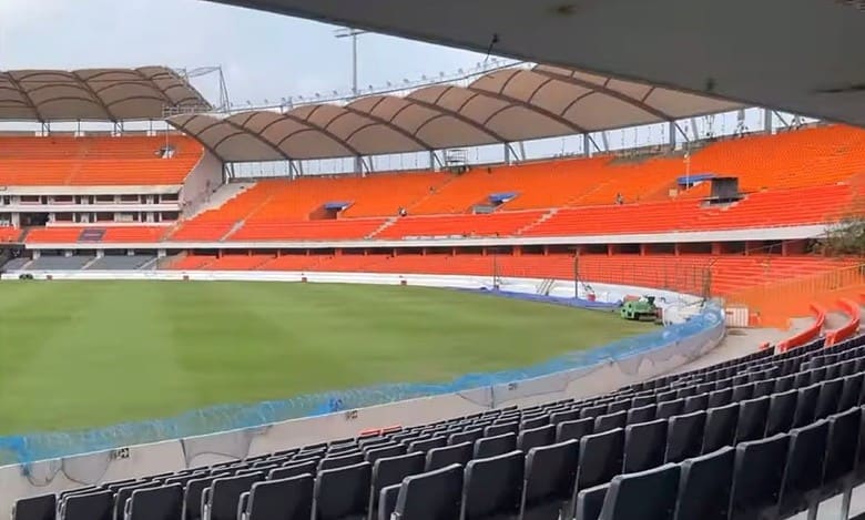 Hyderabad's Uppal Stadium decked up for India vs England test match