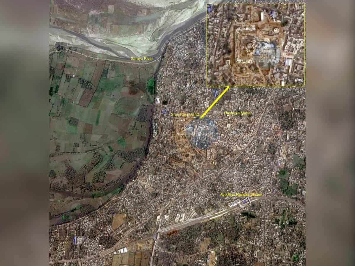 ISRO releases satellite image of Ayodhya Ram Temple