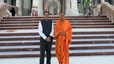 UAE: Indian envoy Sunjay Sudhir visits BAPS Hindu temple to see its progress