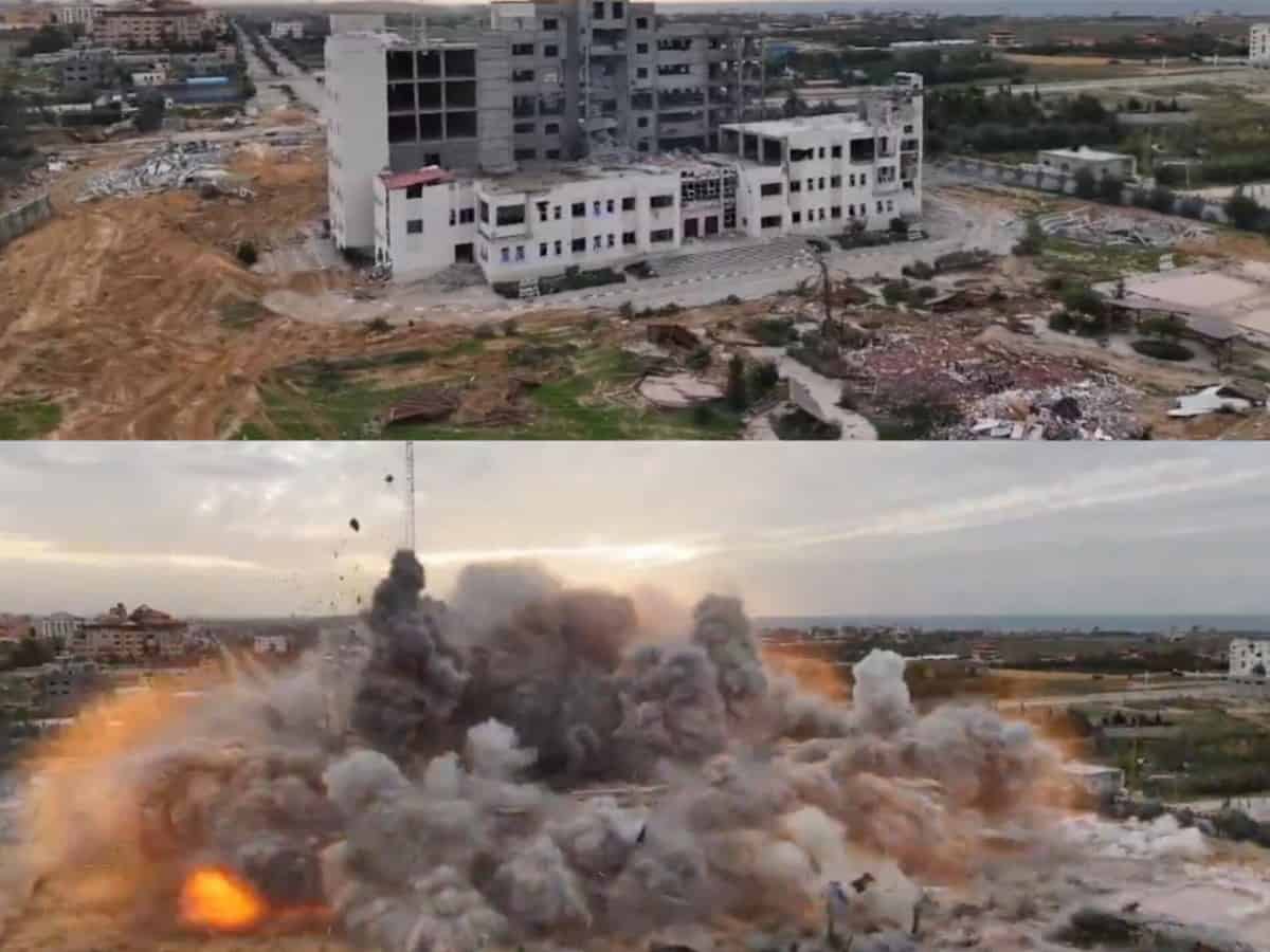 Video: Israeli forces blows up Israa university in Gaza