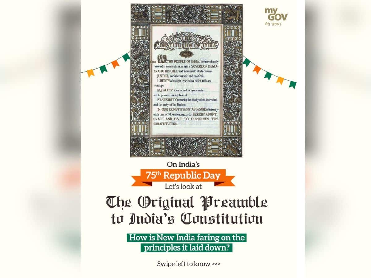 Centre shares 'original' preamble without 'secular, socialist' words, sparks row