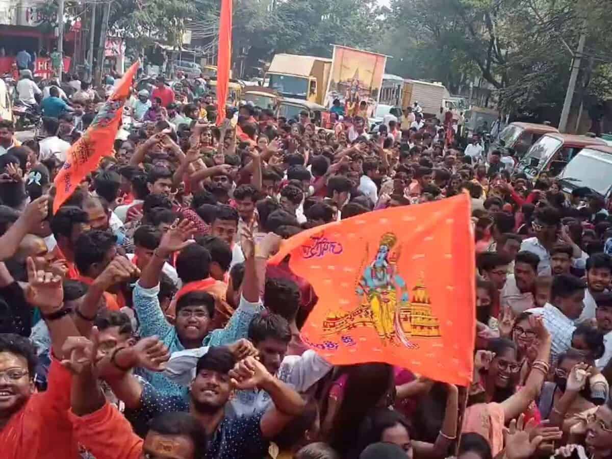 Hyderabad sees processions, rallies on occasion of Ram Temple inauguration